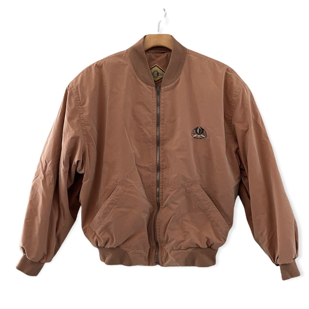 HUGO BOSS Vintage Bomber Jacket Mens 44R brown